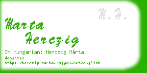 marta herczig business card